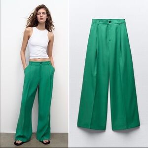 Zara flowy pleated pants